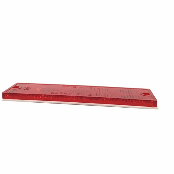 Truck-Lite Rectangle, Red, Reflector, 2 Screw Or Adhesive Mount 98003R